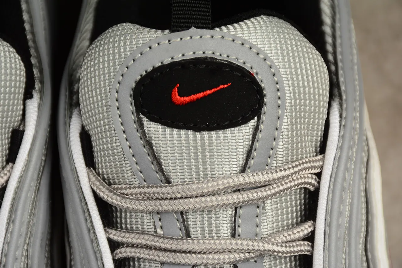 Nike Air Max 97 Metallic Silver and Red Lifestyle Sneakers 6
