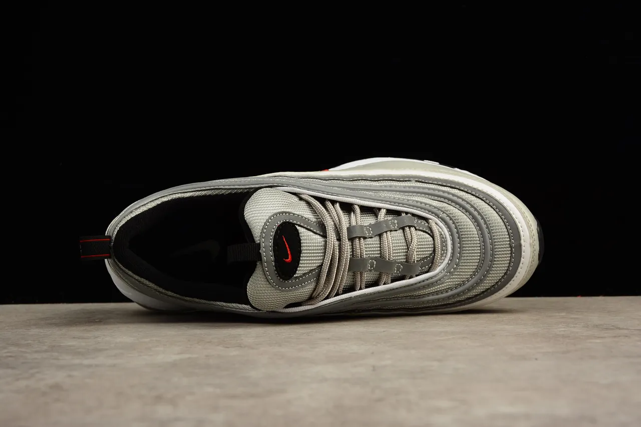 Nike Air Max 97 Metallic Silver and Red Lifestyle Sneakers 15