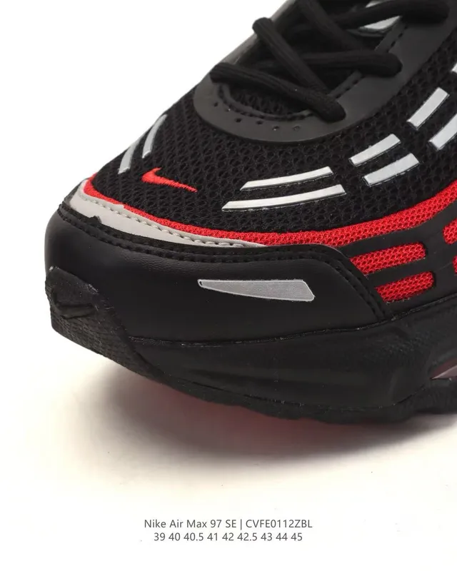Nike Air Max 97 SE Black Red Lifestyle Sneakers 4