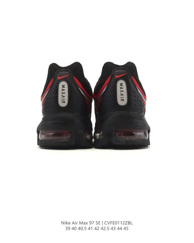 Nike Air Max 97 SE Black Red Lifestyle Sneakers 6