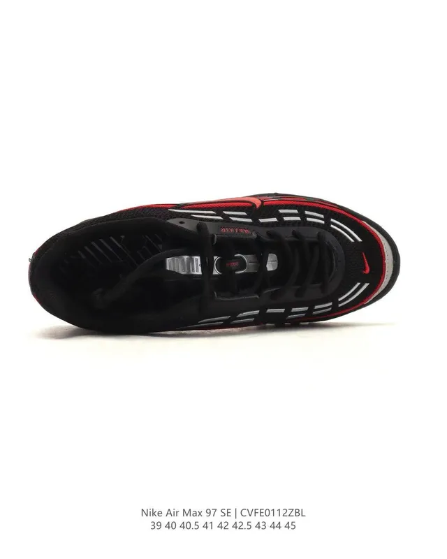 Nike Air Max 97 SE Black Red Lifestyle Sneakers 7