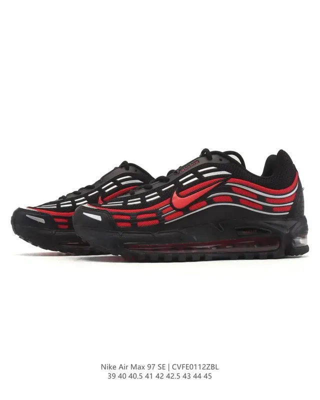 Nike Air Max 97 SE Black Red Lifestyle Sneakers 8