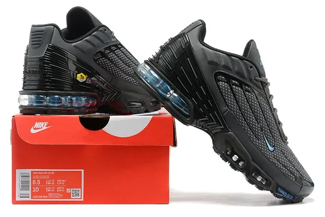 Nike Air Max Plus Tuned Black Blue Lifestyle Sneakers 2