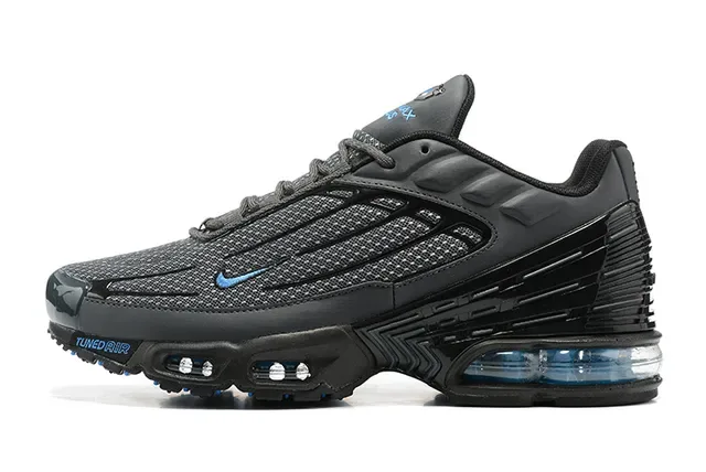 Nike Air Max Plus Tuned Black Blue Lifestyle Sneakers 4