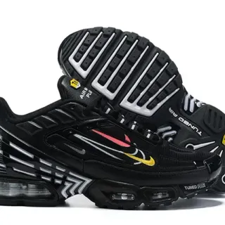 Nike Air Max Plus Tuned Black Silver Red Yellow Lifestyle Sneakers