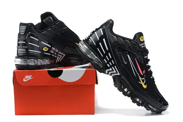 Nike Air Max Plus Tuned Black Silver Red Yellow Lifestyle Sneakers 2