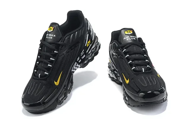 Nike Air Max Plus Tuned Black Silver Red Yellow Lifestyle Sneakers 5