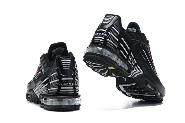 Nike Air Max Plus Tuned Black Silver Red Yellow Lifestyle Sneakers 6