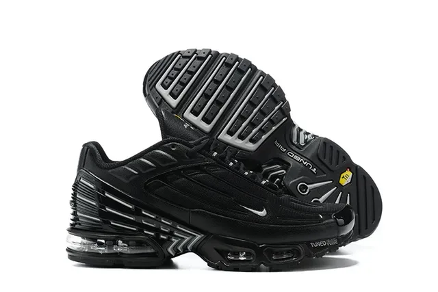 Nike Air Max Plus Tuned Black Silver Red Yellow Lifestyle Sneakers 9