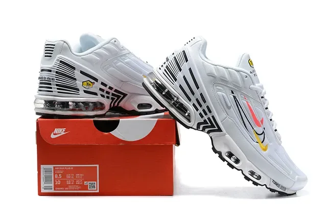 Nike Air Max Plus Tuned Black Silver Red Yellow Lifestyle Sneakers 19