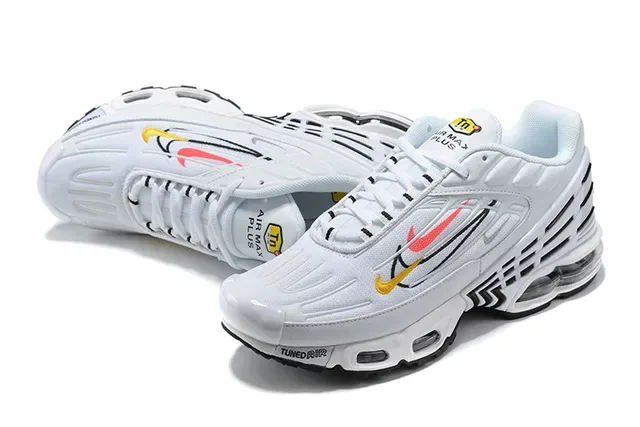 Nike Air Max Plus Tuned Black Silver Red Yellow Lifestyle Sneakers 22