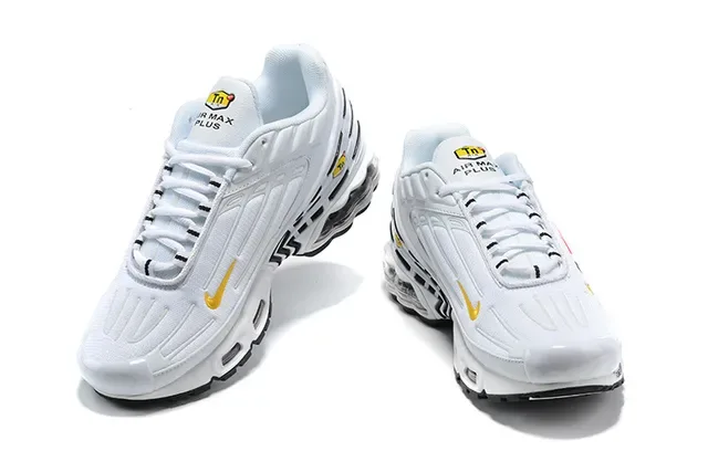 Nike Air Max Plus Tuned Black Silver Red Yellow Lifestyle Sneakers 23