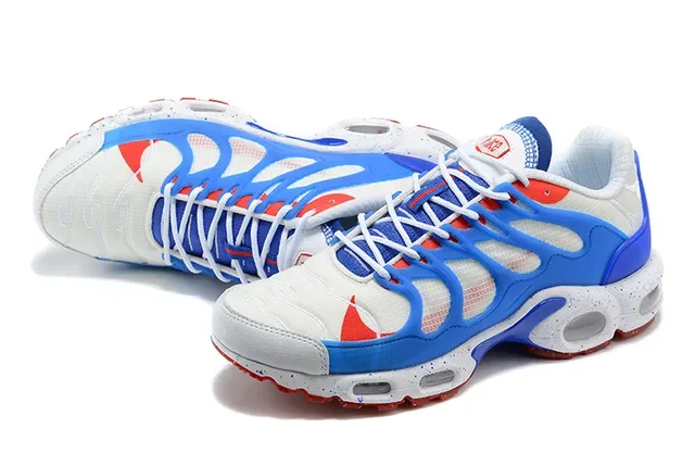 Nike Air Max Plus White Blue Red Lifestyle Sneakers 4
