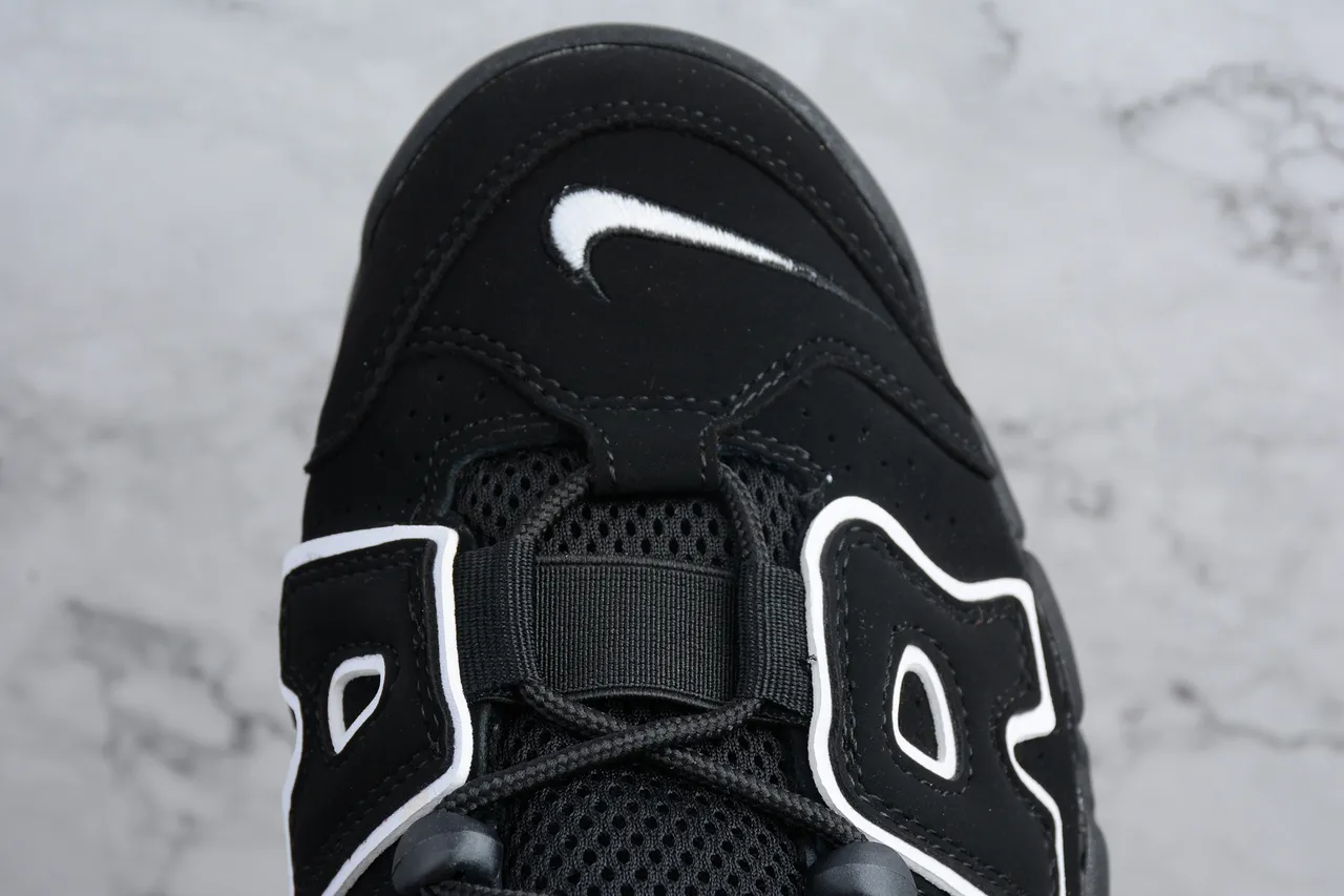 Nike Air More Uptempo Black White Basketball Shoes 4
