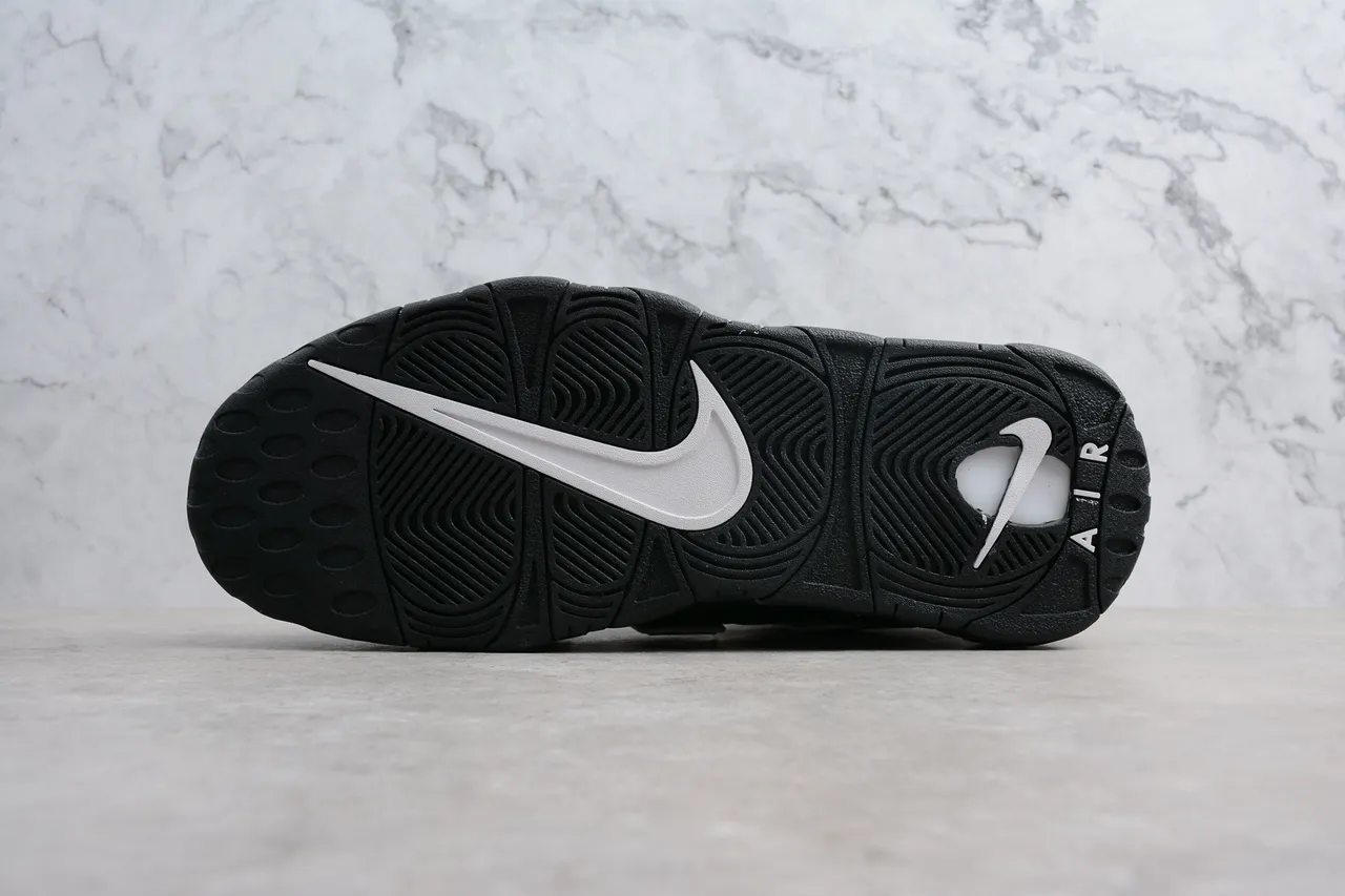 Nike Air More Uptempo Black White Basketball Shoes 6