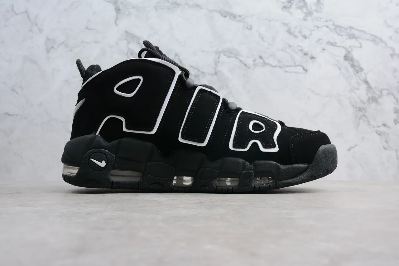 Nike Air More Uptempo Black White Basketball Shoes 8