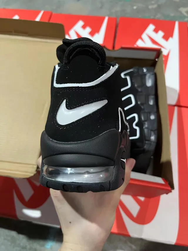 Nike Air More Uptempo Black White Basketball Shoes 5