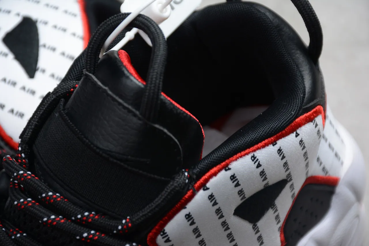 Nike Air More Uptempo Black White Red Basketball Shoes 5