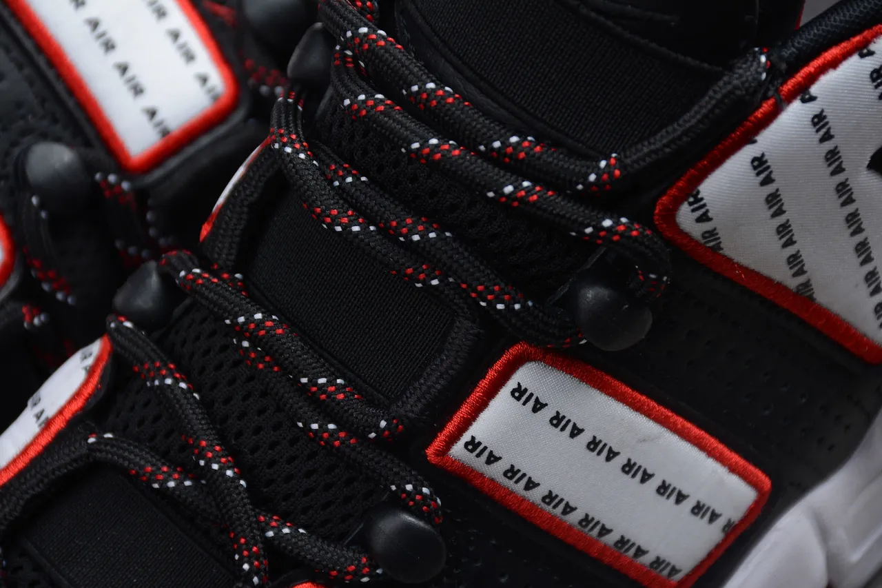 Nike Air More Uptempo Black White Red Basketball Shoes 6