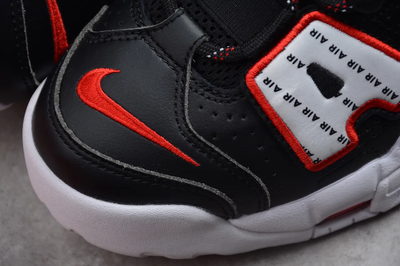 Nike Air More Uptempo Black White Red Basketball Shoes 7