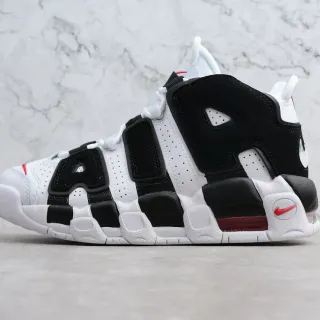 Nike Air More Uptempo branco preto vermelho tênis de basquete