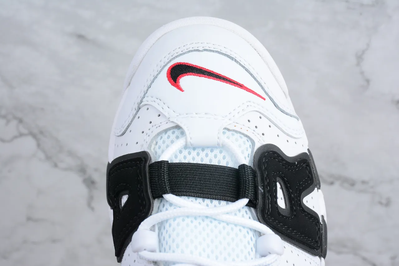 Nike Air More Uptempo White Black Red Basketball Shoes 3