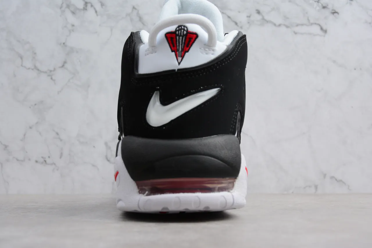 Nike Air More Uptempo White Black Red Basketball Shoes 4
