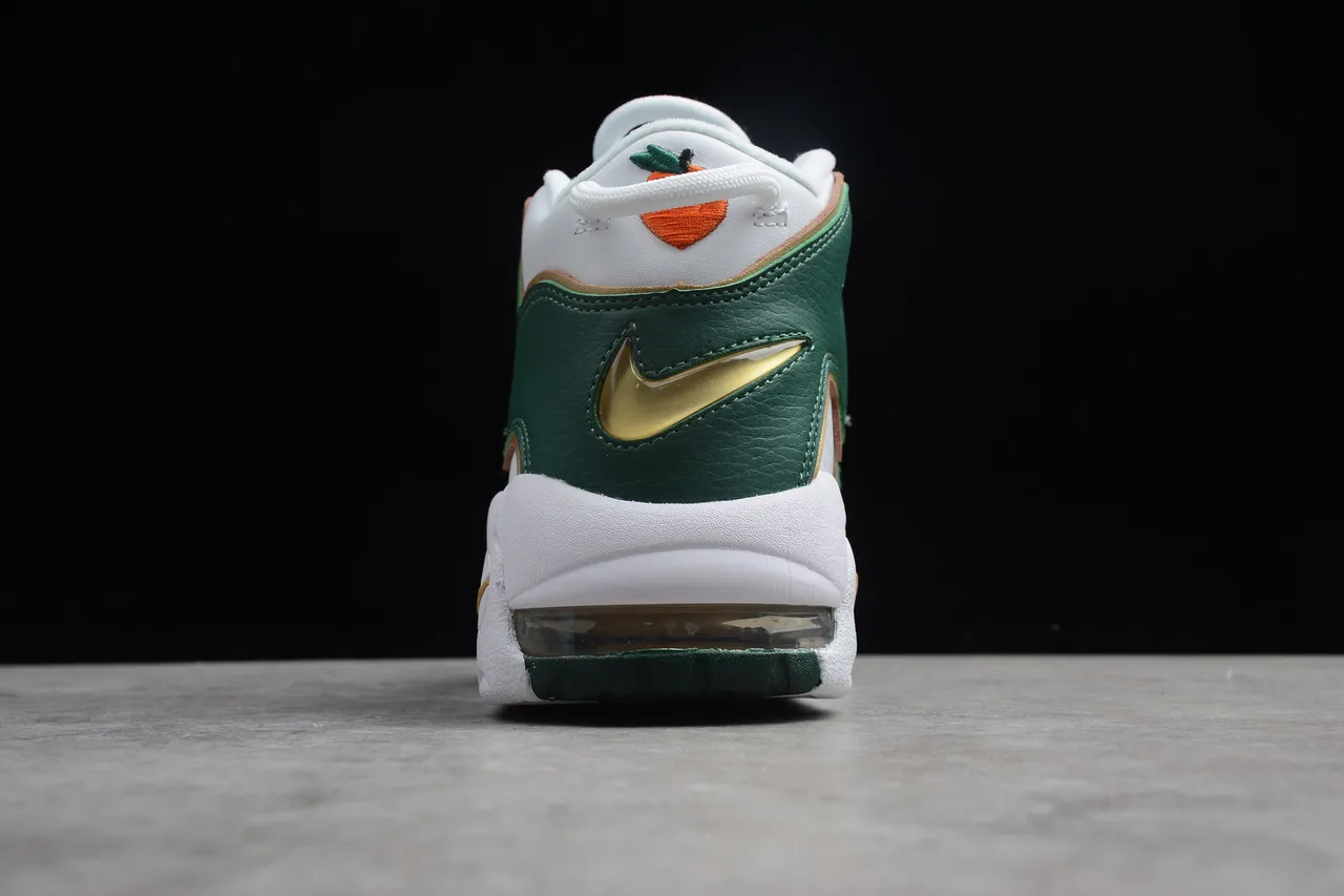 Nike Air More Uptempo White Green Gold Basketball Shoes 10