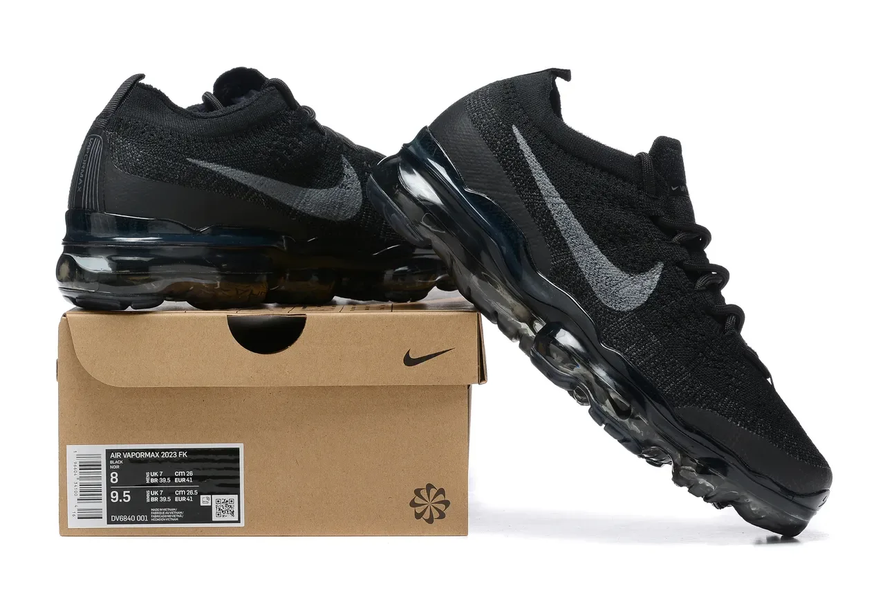 Nike Air VaporMax Preto Flyknit Tênis Lifestyle 8