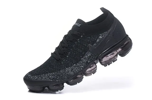 Nike Air VaporMax Chaussures de course noires tricot moucheté 5