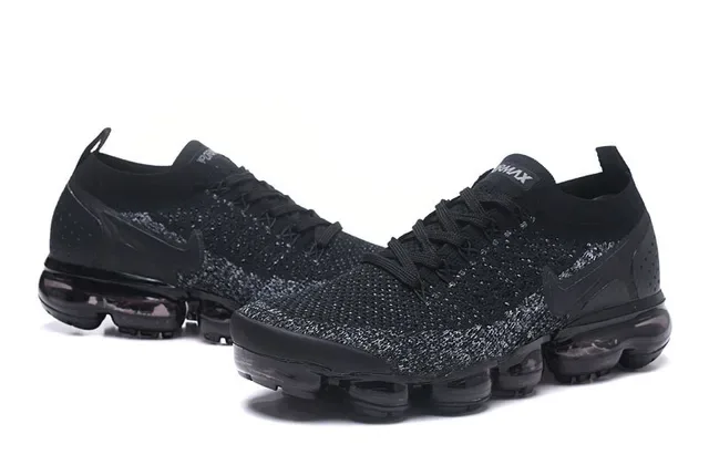 Nike Air VaporMax Chaussures de course noires tricot moucheté 6