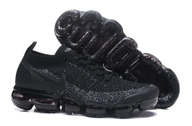 Nike Air VaporMax Chaussures de course noires tricot moucheté 7