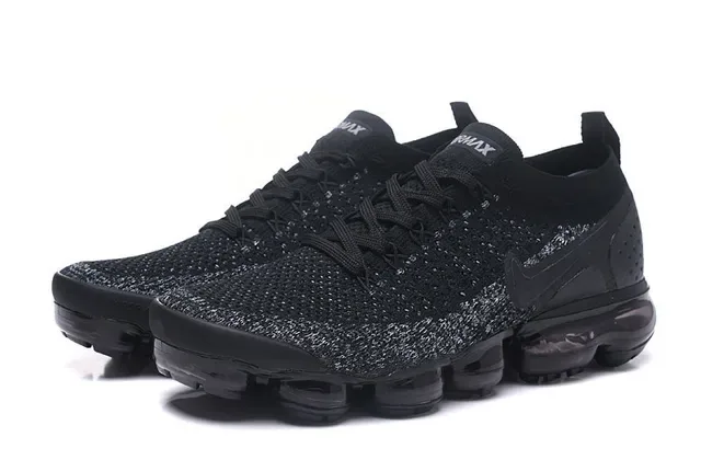 Nike Air VaporMax Chaussures de course noires tricot moucheté 8