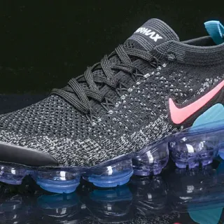 Nike Air VaporMax Flyknit Black Pink Blue Lifestyle Sneakers