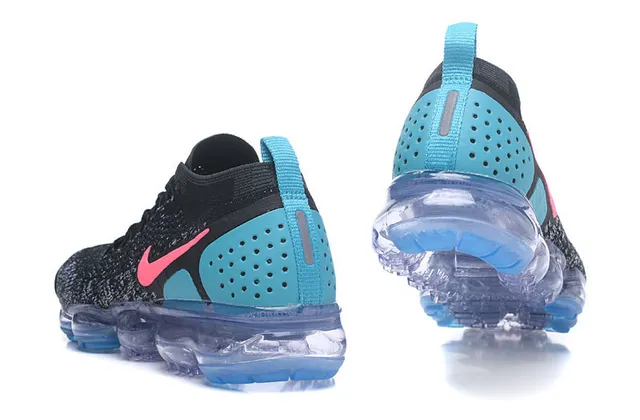 Nike Air VaporMax Flyknit Black Pink Blue Lifestyle Sneakers 3