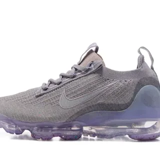 Nike Air VaporMax Flyknit Gray and Translucent Purple Lifestyle Sneakers