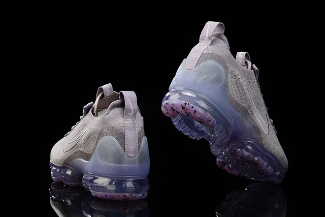 Nike Air VaporMax Flyknit Gray and Translucent Purple Lifestyle Sneakers 2