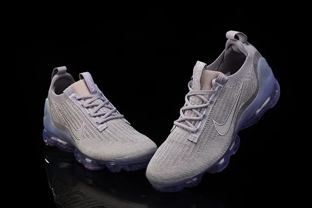 Nike Air VaporMax Flyknit Gray and Translucent Purple Lifestyle Sneakers 3