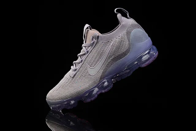 Nike Air VaporMax Flyknit Gray and Translucent Purple Lifestyle Sneakers 4