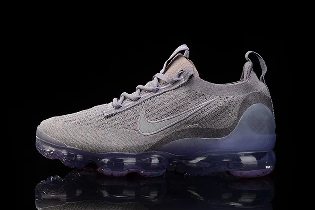 Nike Air VaporMax Flyknit Gray and Translucent Purple Lifestyle Sneakers 5