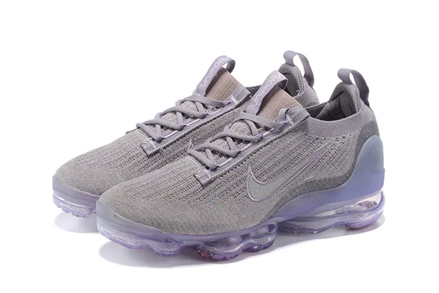 Nike Air VaporMax Flyknit Gray and Translucent Purple Lifestyle Sneakers 15