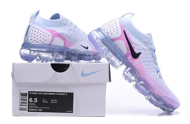 Nike Air VaporMax Flyknit Light Blue Pink Gradient Lifestyle Sneakers 2