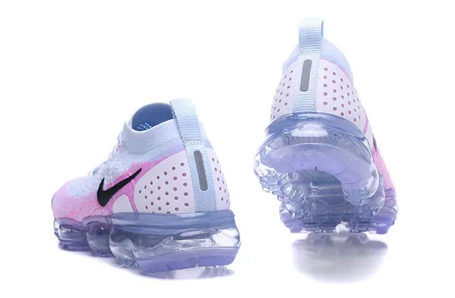 Nike Air VaporMax Flyknit Light Blue Pink Gradient Lifestyle Sneakers 3