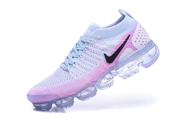 Nike Air VaporMax Flyknit Light Blue Pink Gradient Lifestyle Sneakers 5