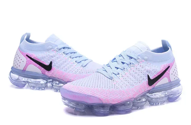 Nike Air VaporMax Flyknit Light Blue Pink Gradient Lifestyle Sneakers 6