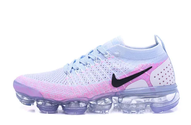 Nike Air VaporMax Flyknit Light Blue Pink Gradient Lifestyle Sneakers 9