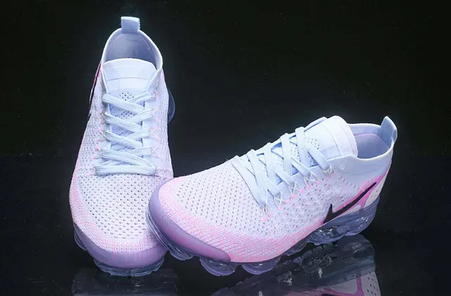 Nike Air VaporMax Flyknit Light Blue Pink Gradient Lifestyle Sneakers 11