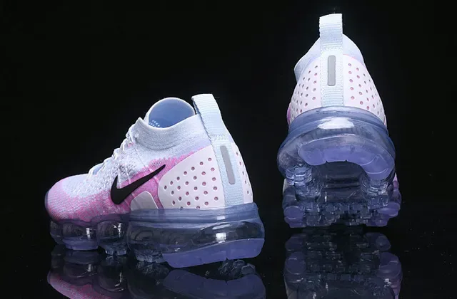Nike Air VaporMax Flyknit Light Blue Pink Gradient Lifestyle Sneakers 12