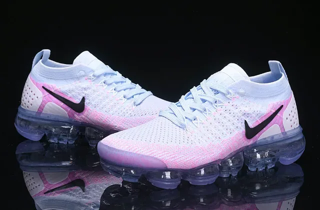 Nike Air VaporMax Flyknit Light Blue Pink Gradient Lifestyle Sneakers 14