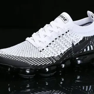 Nike Air VaporMax Flyknit White and Black Lifestyle Sneakers